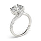 Bypass Multirow Pavé Engagement Ring