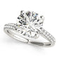 Bypass Multirow Pavé Engagement Ring
