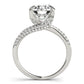 Bypass Multirow Pavé Engagement Ring