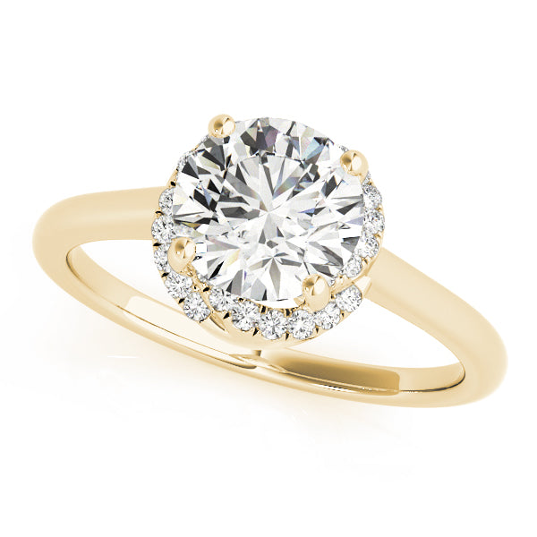Solitaire Round Halo Engagement Ring