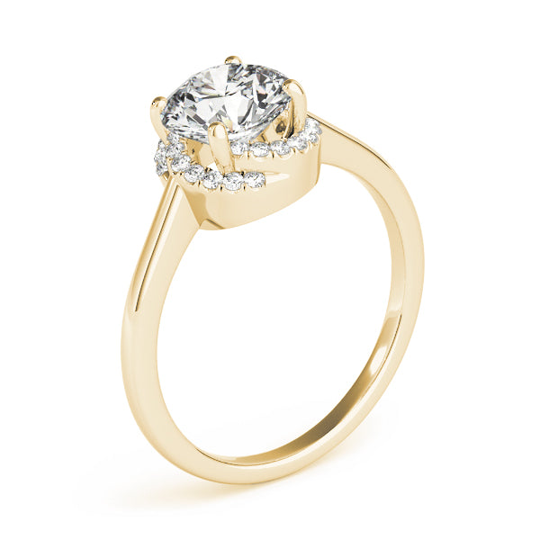 Solitaire Round Halo Engagement Ring