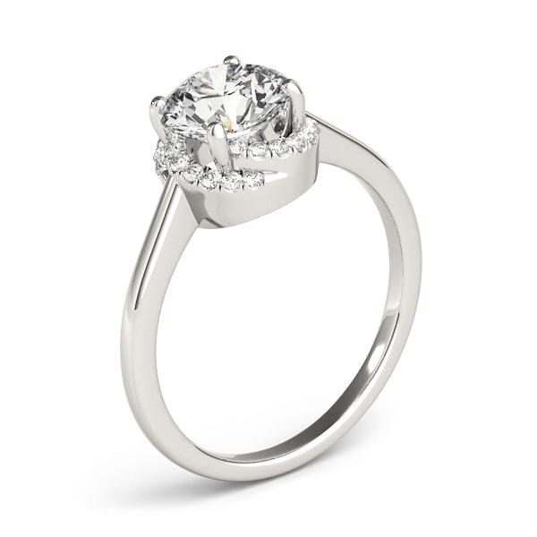 Solitaire Round Halo Engagement Ring