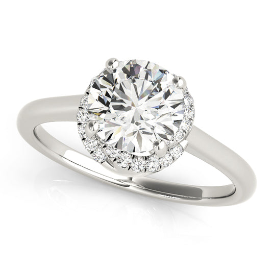 Solitaire Round Halo Engagement Ring