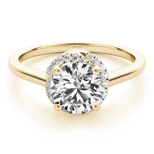 Solitaire Round Halo Engagement Ring