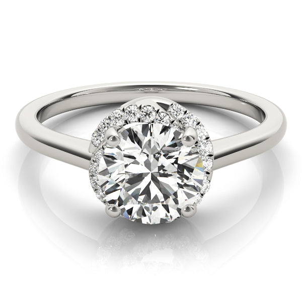 Solitaire Round Halo Engagement Ring