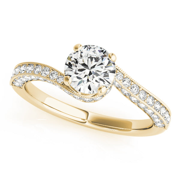 Bypass Multirow Milgrain Engagement Ring