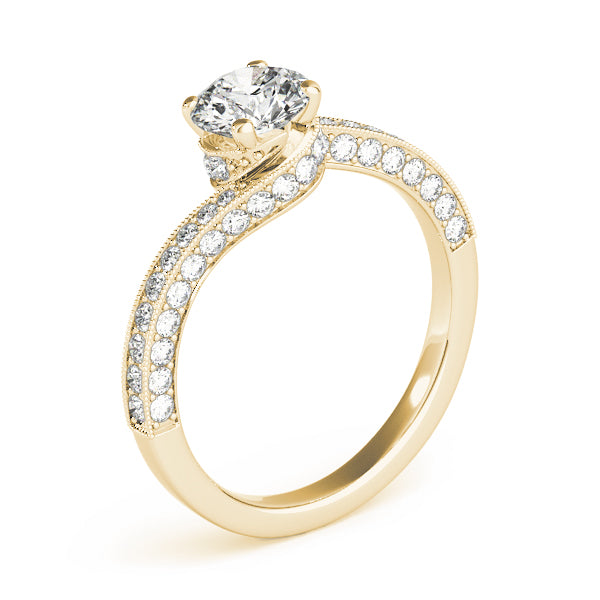 Bypass Multirow Milgrain Engagement Ring