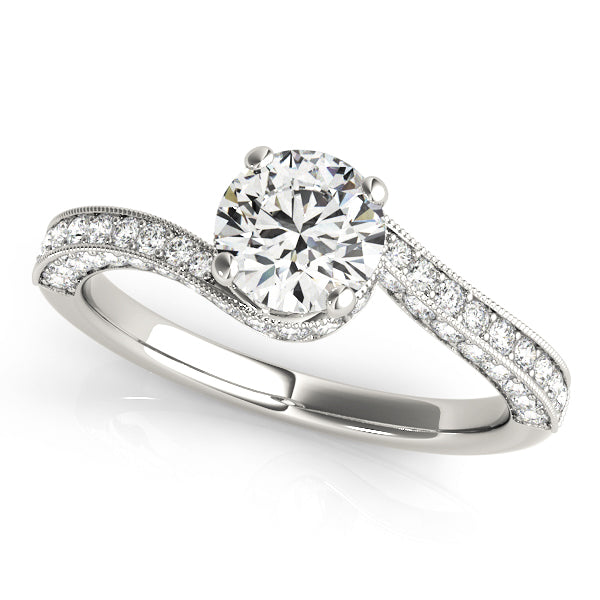Bypass Multirow Milgrain Engagement Ring