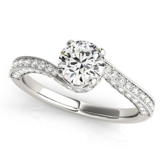 Bypass Multirow Milgrain Engagement Ring