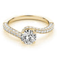 Bypass Multirow Milgrain Engagement Ring