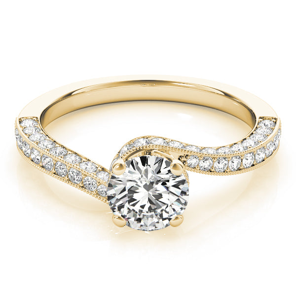 Bypass Multirow Milgrain Engagement Ring