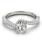Bypass Multirow Milgrain Engagement Ring