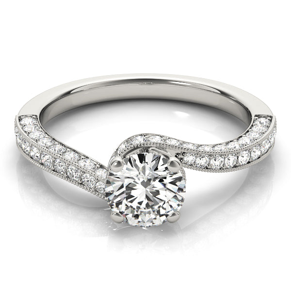 Bypass Multirow Milgrain Engagement Ring