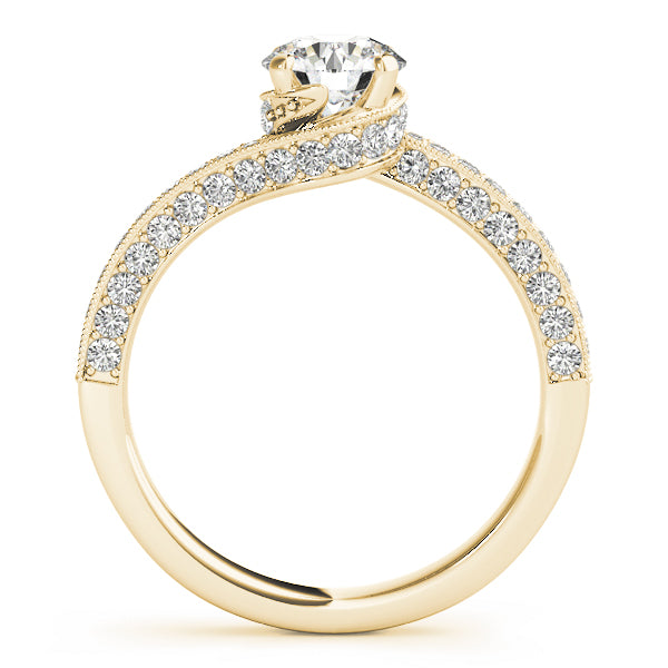 Bypass Multirow Milgrain Engagement Ring