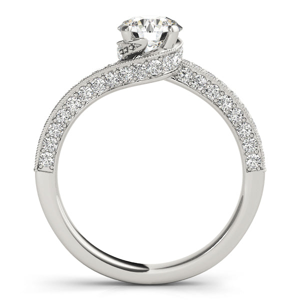 Bypass Multirow Milgrain Engagement Ring