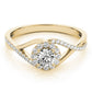 Bypass Halo Twisted Shank Engagement Ring