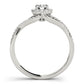 Bypass Halo Twisted Shank Engagement Ring