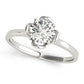 Solitaire Accented Cathedral Engagement Rings