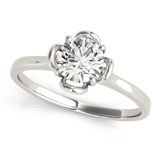 Solitaire Accented Cathedral Engagement Rings