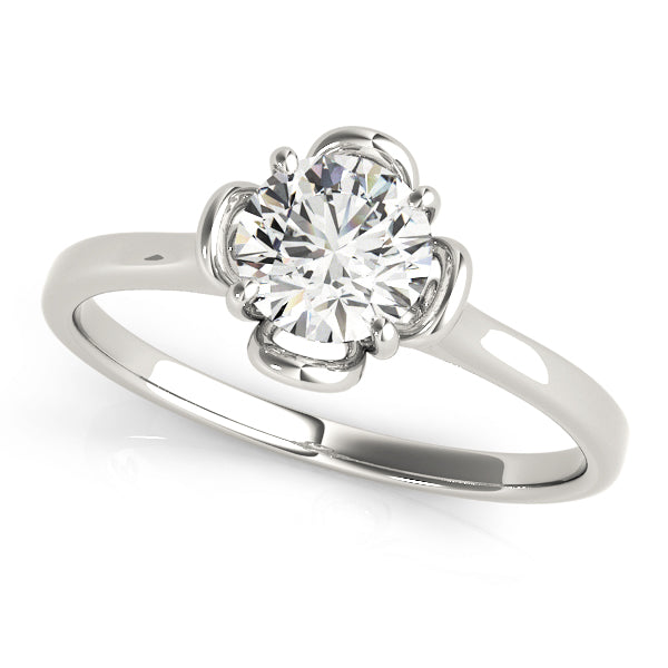 Solitaire Accented Cathedral Engagement Rings