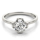 Solitaire Accented Cathedral Engagement Rings