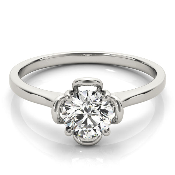 Solitaire Accented Cathedral Engagement Rings