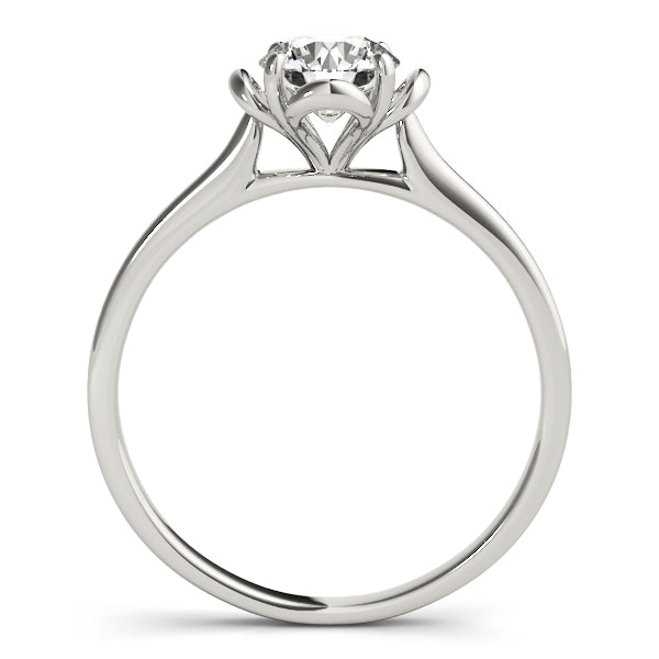 Solitaire Accented Cathedral Engagement Rings