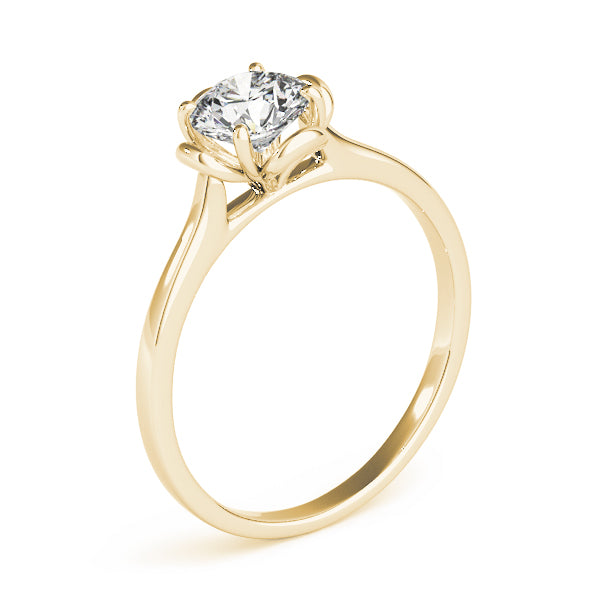 Solitaire Accented Cathedral Engagement Rings