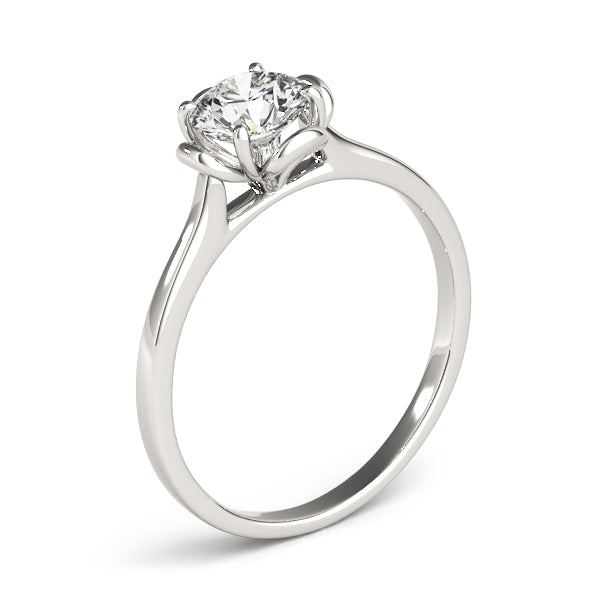 Solitaire Accented Cathedral Engagement Rings