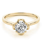Solitaire Accented Cathedral Engagement Rings