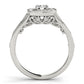 Vintage Style Halo Milgrain Engagement Ring
