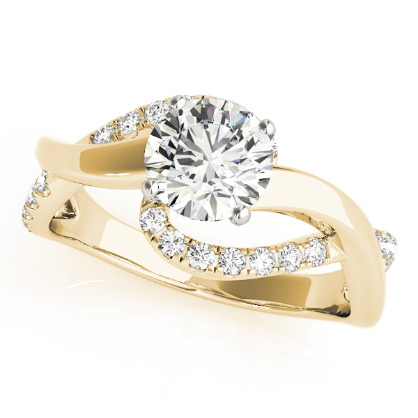 Twisting Bypass Engagement Ring