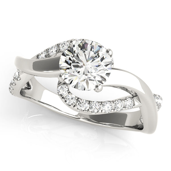 Twisting Bypass Engagement Ring