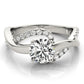 Twisting Bypass Engagement Ring