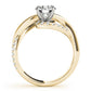 Twisting Bypass Engagement Ring