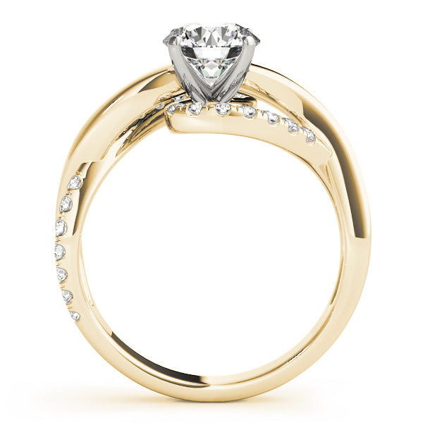 Twisting Bypass Engagement Ring
