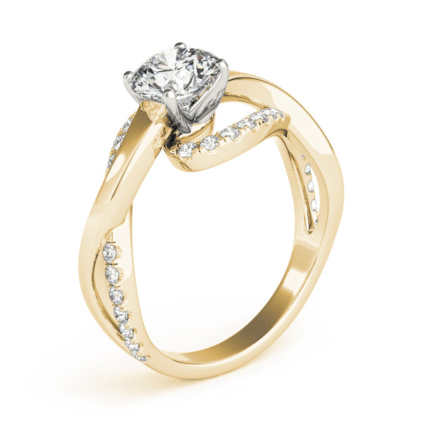Twisting Bypass Engagement Ring