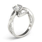 Twisting Bypass Engagement Ring