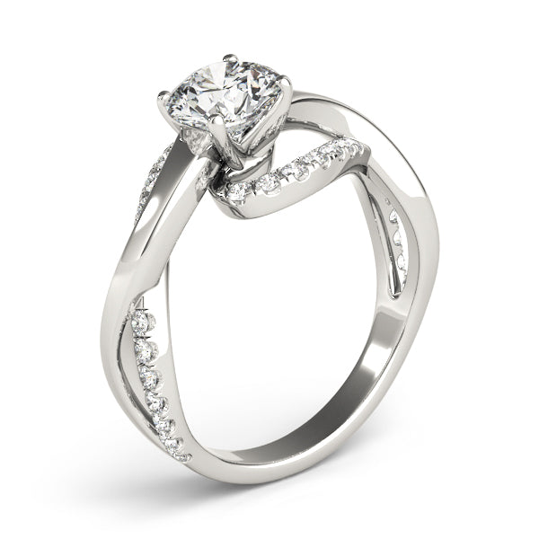 Twisting Bypass Engagement Ring