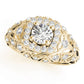 Vintage Inspired Halo Engagement Ring