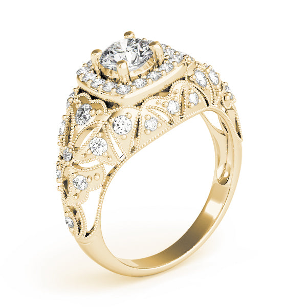Vintage Inspired Halo Engagement Ring