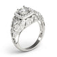 Vintage Inspired Halo Engagement Ring