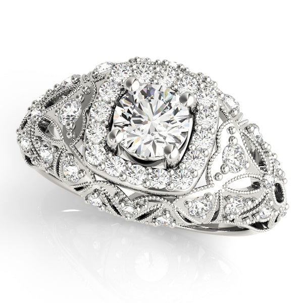 Vintage Inspired Halo Engagement Ring