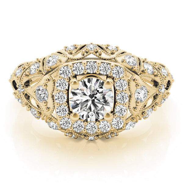 Vintage Inspired Halo Engagement Ring