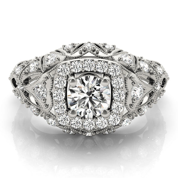 Vintage Inspired Halo Engagement Ring