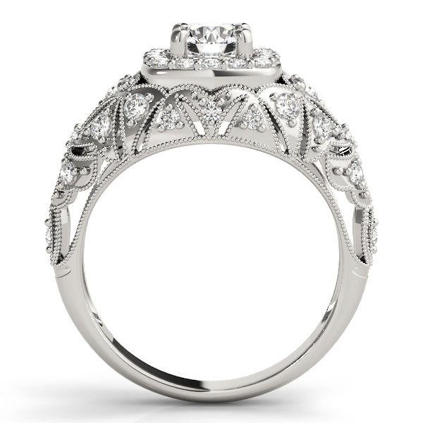 Vintage Inspired Halo Engagement Ring
