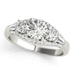3-Stone Split Shank Engagement Rings