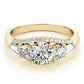 3-Stone Split Shank Engagement Rings