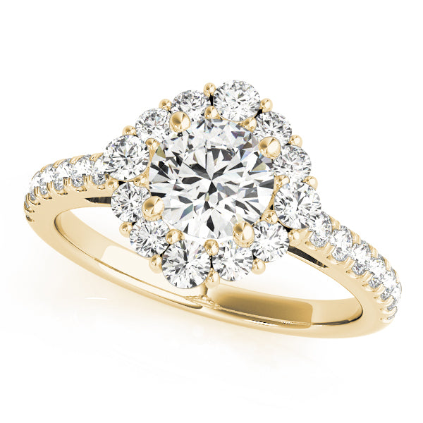 Solitaire Halo Engagement Ring