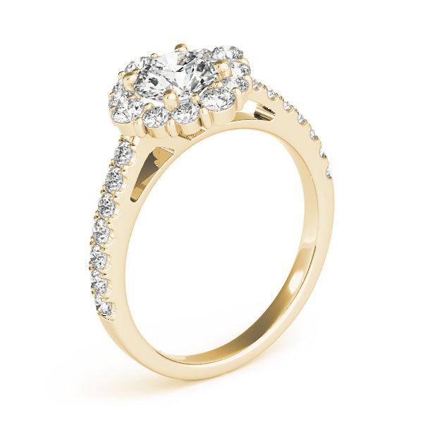 Solitaire Halo Engagement Ring